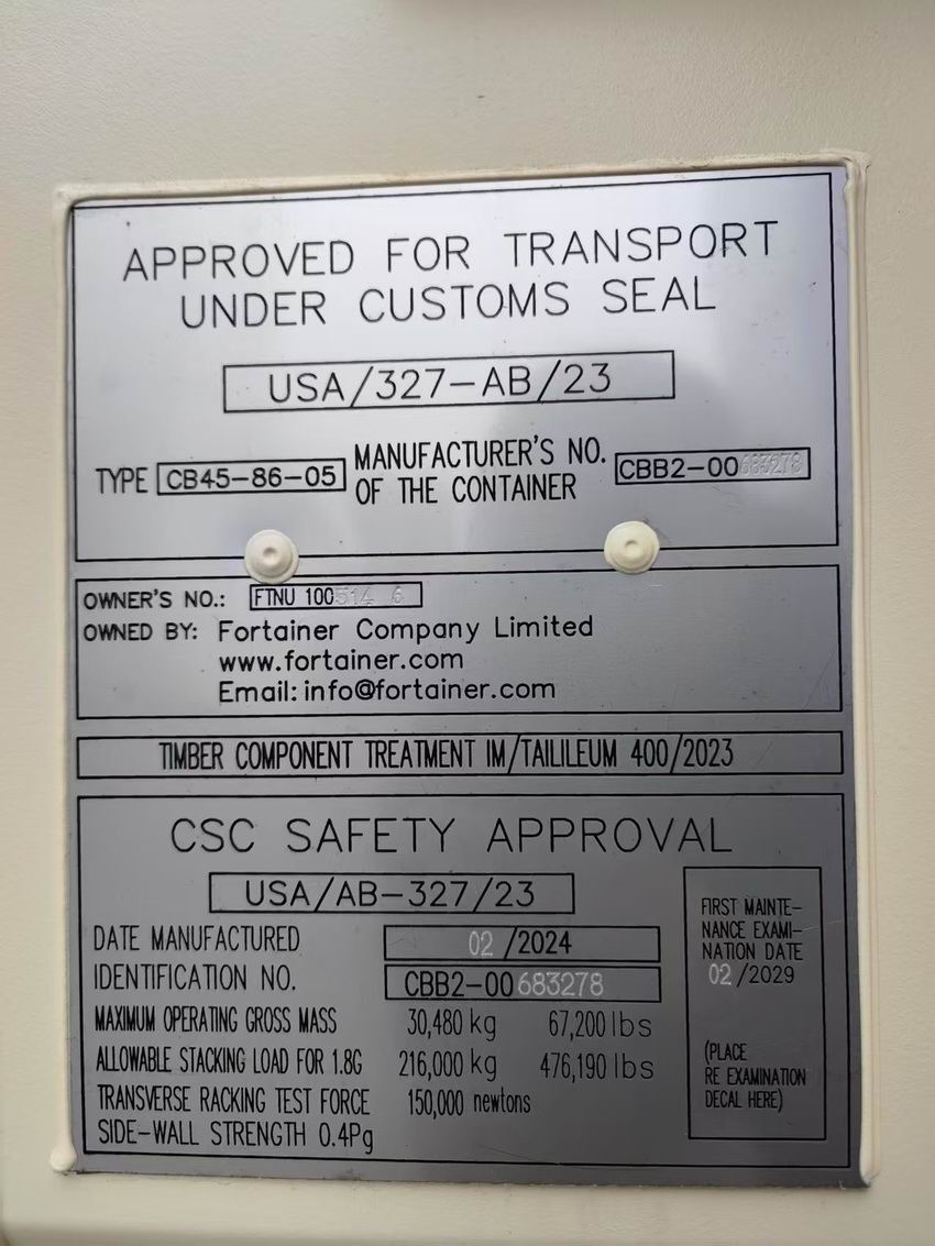 全新40尺侧开门